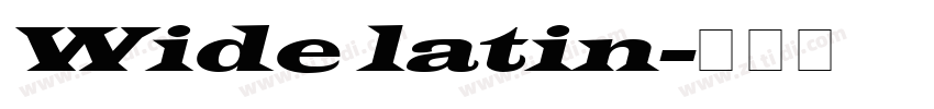 Wide latin字体转换